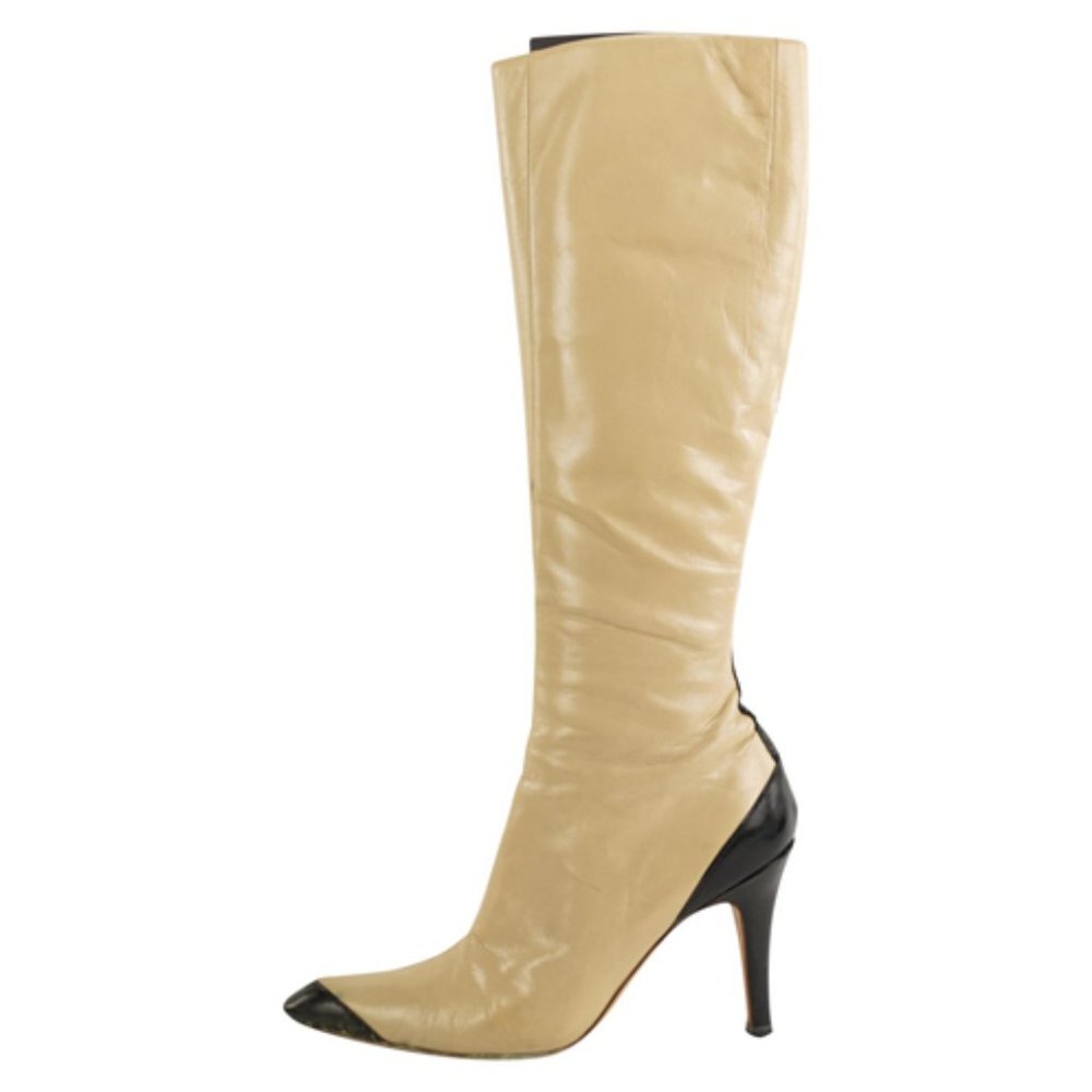 Giuseppe Zanotti Beige x Black Diva 90 High Boots